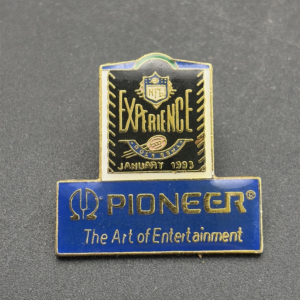 NFL Experience 1993 Football Pioneer Art Of Entertainment Sponsor Lapel Hat Pin